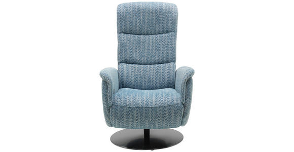 RELAXSESSEL in Textil Petrol - Edelstahlfarben/Petrol, Design, Textil/Metall (71/112/83cm) - Dieter Knoll
