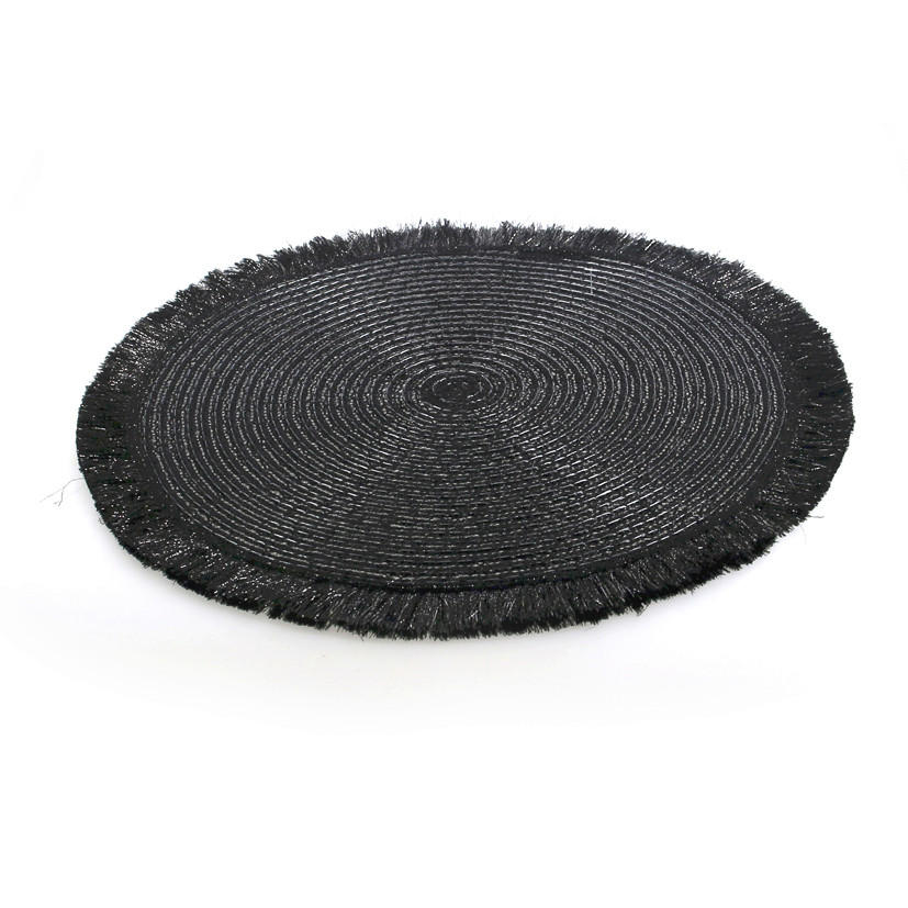 TISCHSET Kunststoff Schwarz 38 cm  - Schwarz, Trend, Kunststoff (38cm)