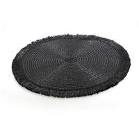 TISCHSET Kunststoff Schwarz 38 cm  - Schwarz, Trend, Kunststoff (38cm)