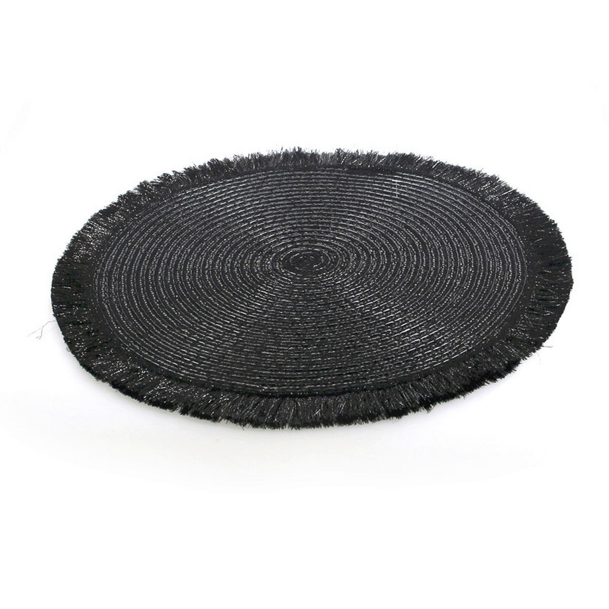 TISCHSET Kunststoff Schwarz 38 cm  - Schwarz, Trend, Kunststoff (38cm)