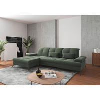ECKSOFA in Flachgewebe Grün  - Schwarz/Grün, Konventionell, Textil/Metall (185/279cm) - Sit & More