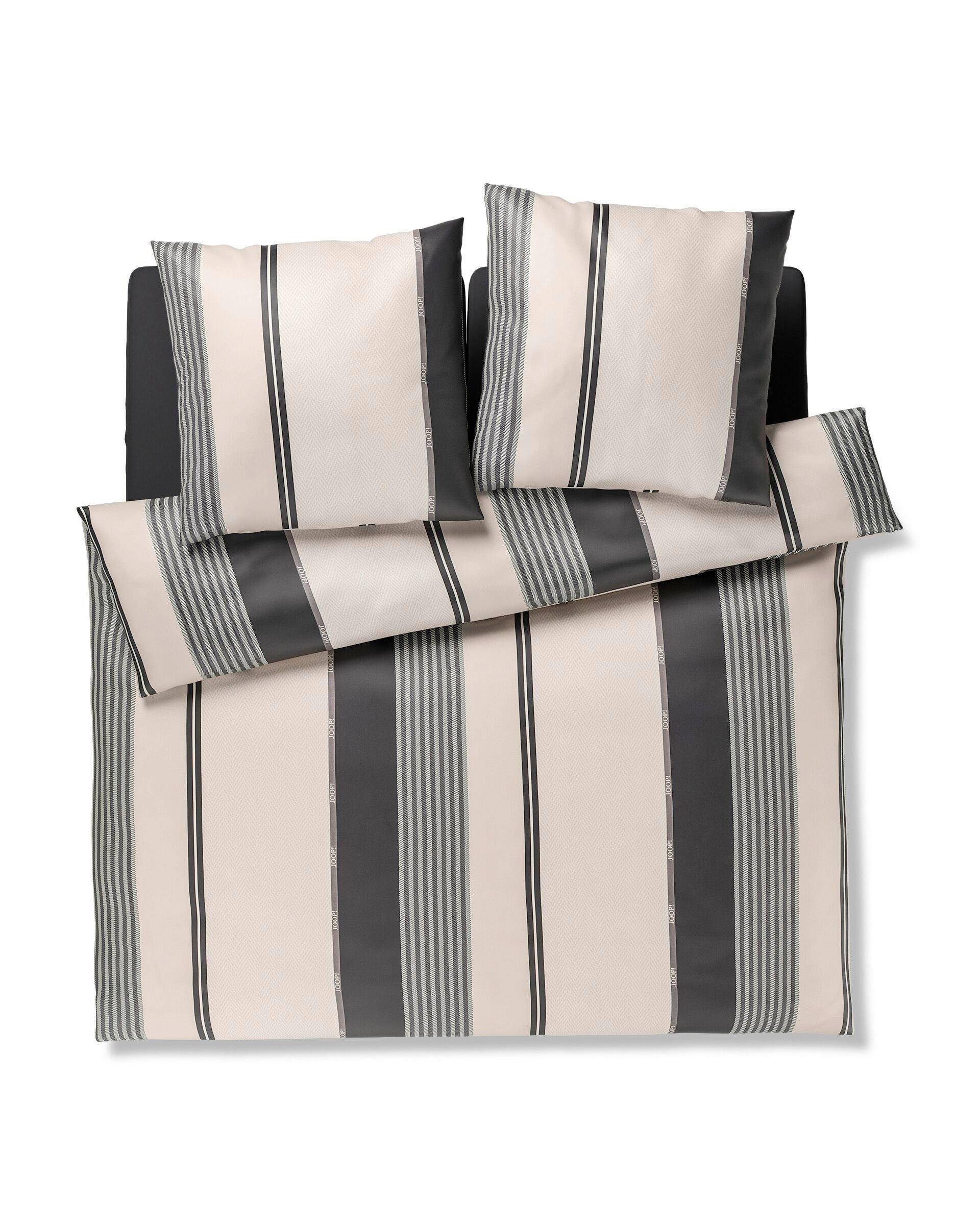 WENDEBETTWÄSCHE Makosatin 200/200 cm  - Schwarz, Design, Textil (200/200cm) - Joop!