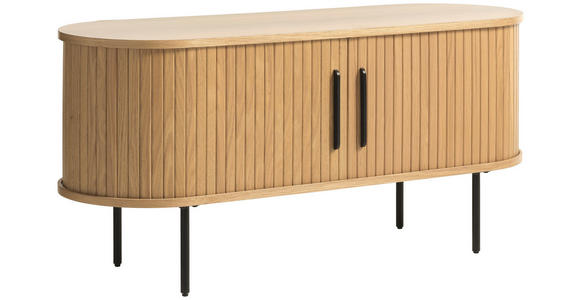 LOWBOARD  in 120/56/40 cm  - Eichefarben/Schwarz, Trend, Holz/Holzwerkstoff (120/56/40cm) - Xora