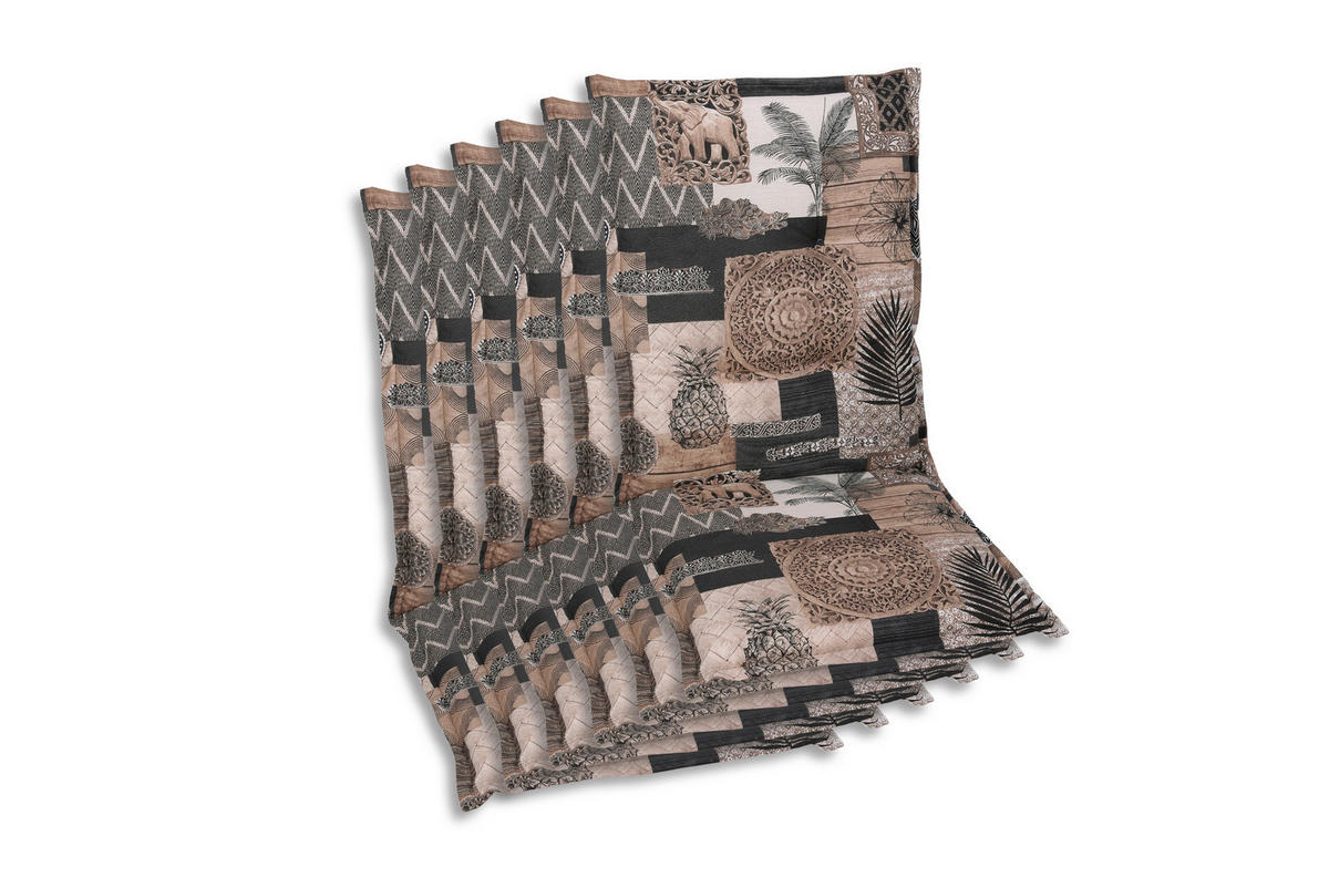 SESSELAUFLAGENSET Federn  - Beige, Basics, Textil (50/7/110cm)