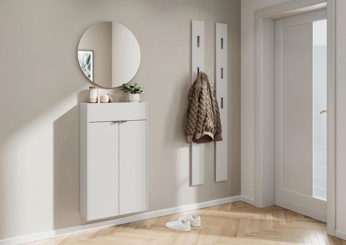 SCHUHSCHRANK Eichefarben, Kaschmir  - Kaschmir/Eichefarben, Design, Holzwerkstoff/Kunststoff (56/97/22cm)