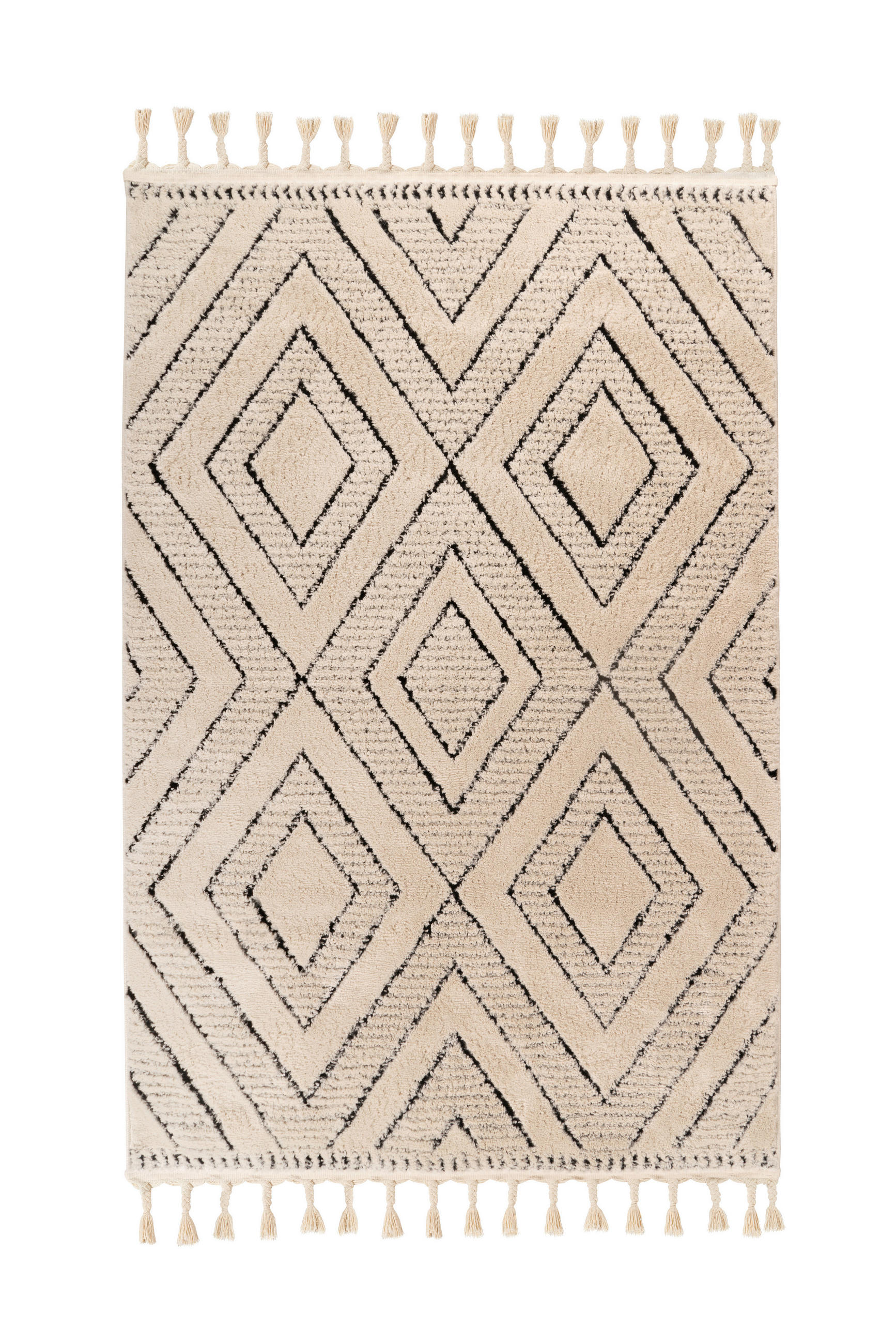 HOCHFLORTEPPICH 160/230 cm Weiß  - Weiß, KONVENTIONELL, Textil (160/230cm)