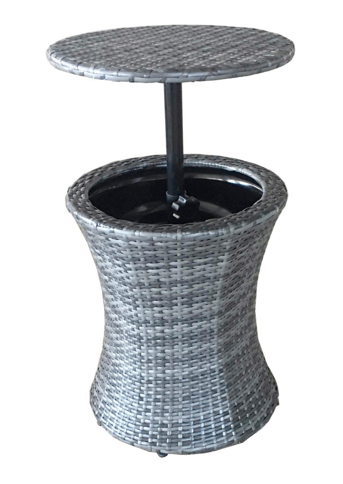 GARTENTISCH Metall, Kunststoff Schwarz, Dunkelgrau rund  - Dunkelgrau/Schwarz, Basics, Kunststoff/Metall (45/55/45cm) - Gardenson