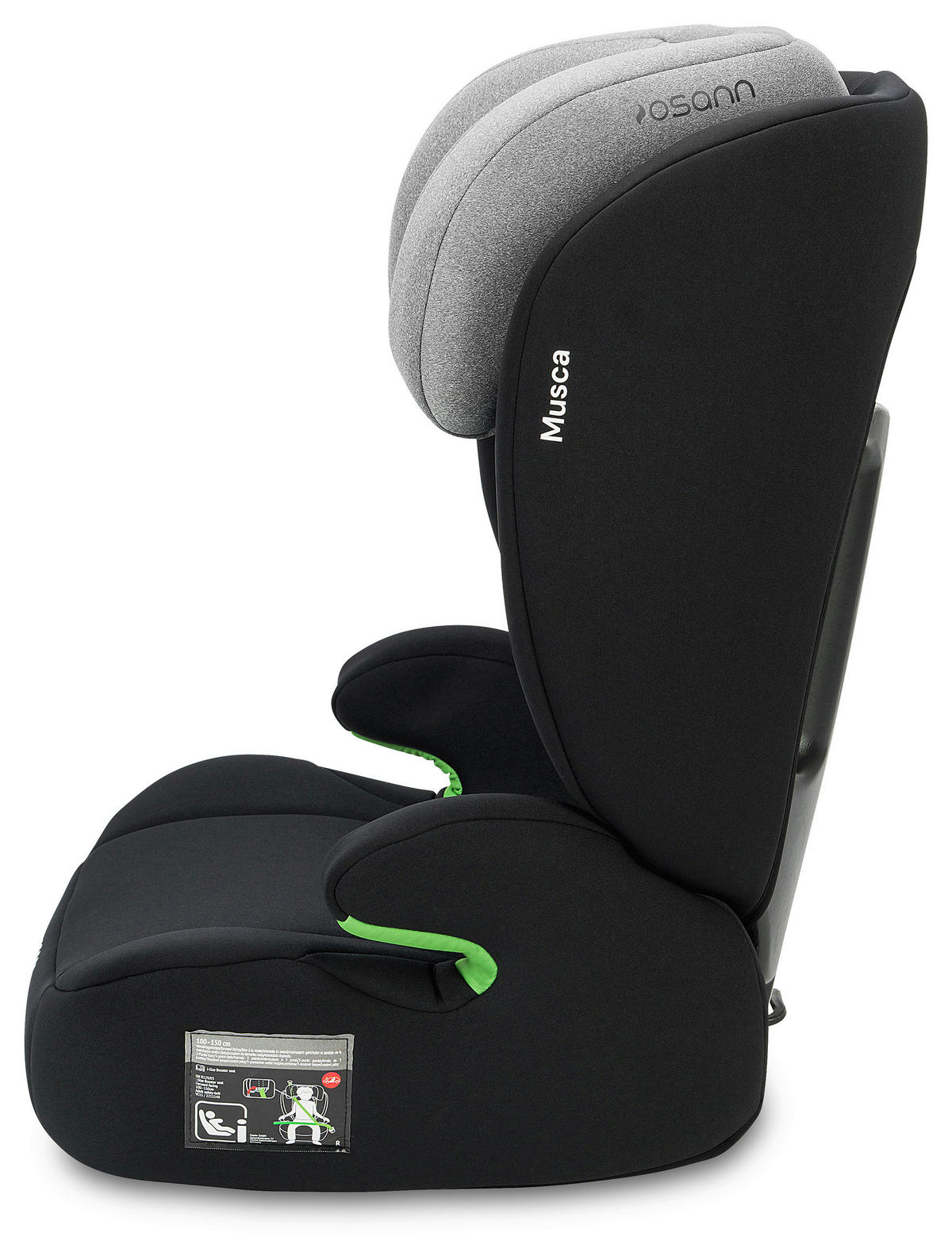 KINDERAUTOSITZ MUSCA ECE R 129 i-SIZE  - Hellgrau/Schwarz, Basics, Kunststoff/Textil (44/55/43cm) - Osann