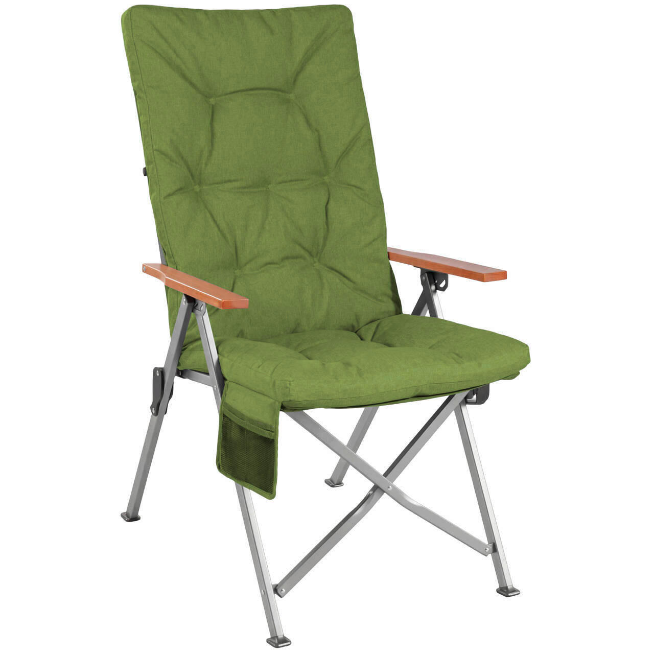 Modante Camping-Klappstuhl Grün, Silber 56x109x71 cm