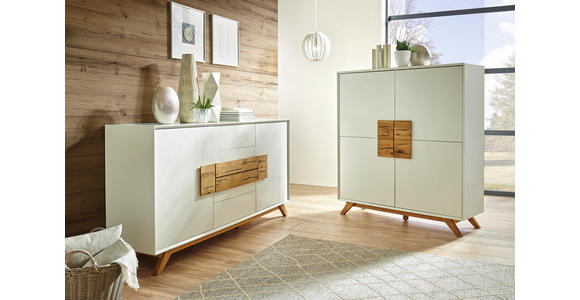 SIDEBOARD 178/89/40 cm - Eichefarben/Weiß, Design, Holz/Holzwerkstoff (178/89/40cm) - Xora