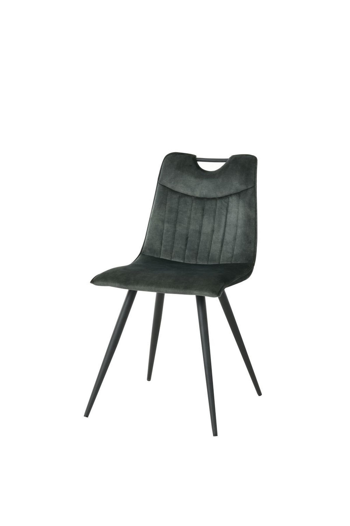 STOLICA  tamno zelena  drvo, metal, tekstil      - tamno zelena/crna, drvo/metal (46/88/53cm)