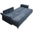 ECKSOFA Blau Chenille  - Blau/Schwarz, KONVENTIONELL, Textil/Metall (291/153cm) - Hom`in