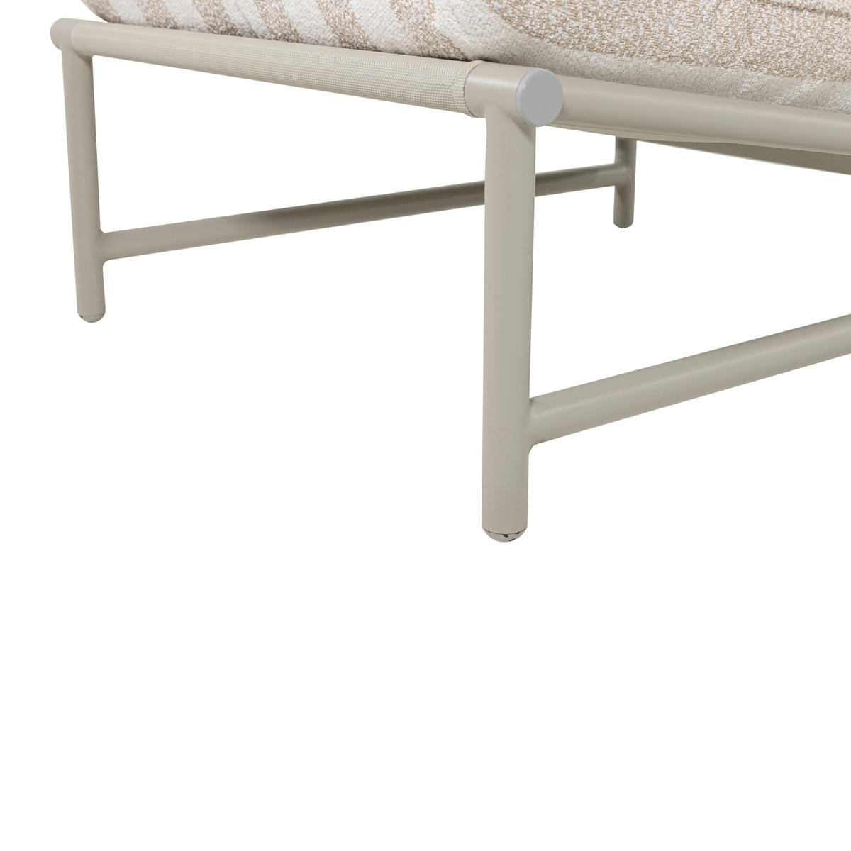 GARTENSESSEL Metall, Textil Weiß, Sandfarben  - Sandfarben/Weiß, MODERN, Textil/Metall (82/75/75cm) - Livetastic