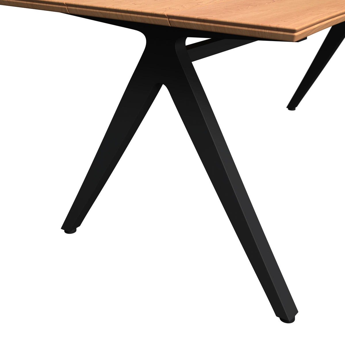 GARTENTISCH 200/105/75 cm Holz, Metall rechteckig  - Schwarz/Teakfarben, MODERN, Holz/Metall (200/105/75cm) - Ambia Garden