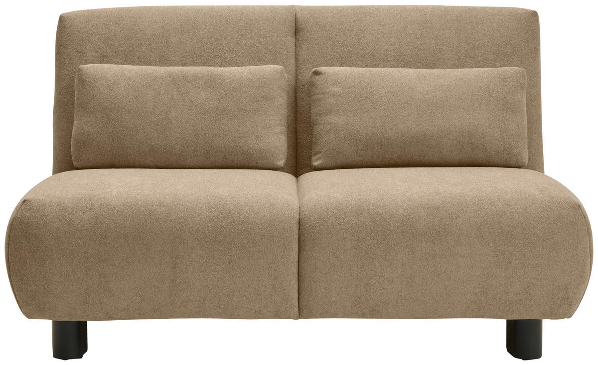 SCHLAFSOFA Flachgewebe Braun  - Schwarz/Braun, KONVENTIONELL, Textil/Metall (150/85/100cm) - Carryhome