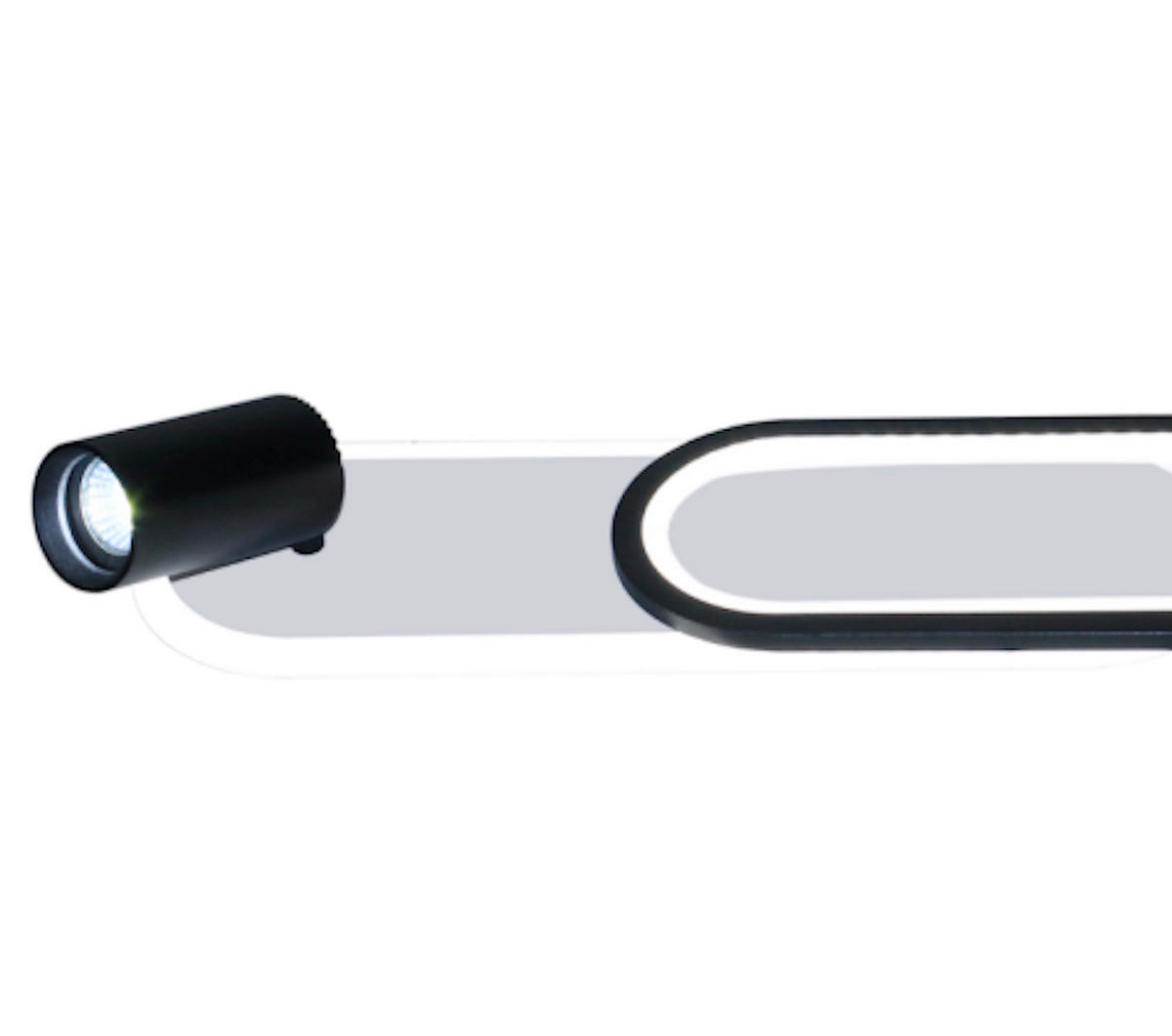 LED-DECKENLEUCHTE Parma  15/60/13 cm  - Schwarz, Design, Metall (15/60/13cm)