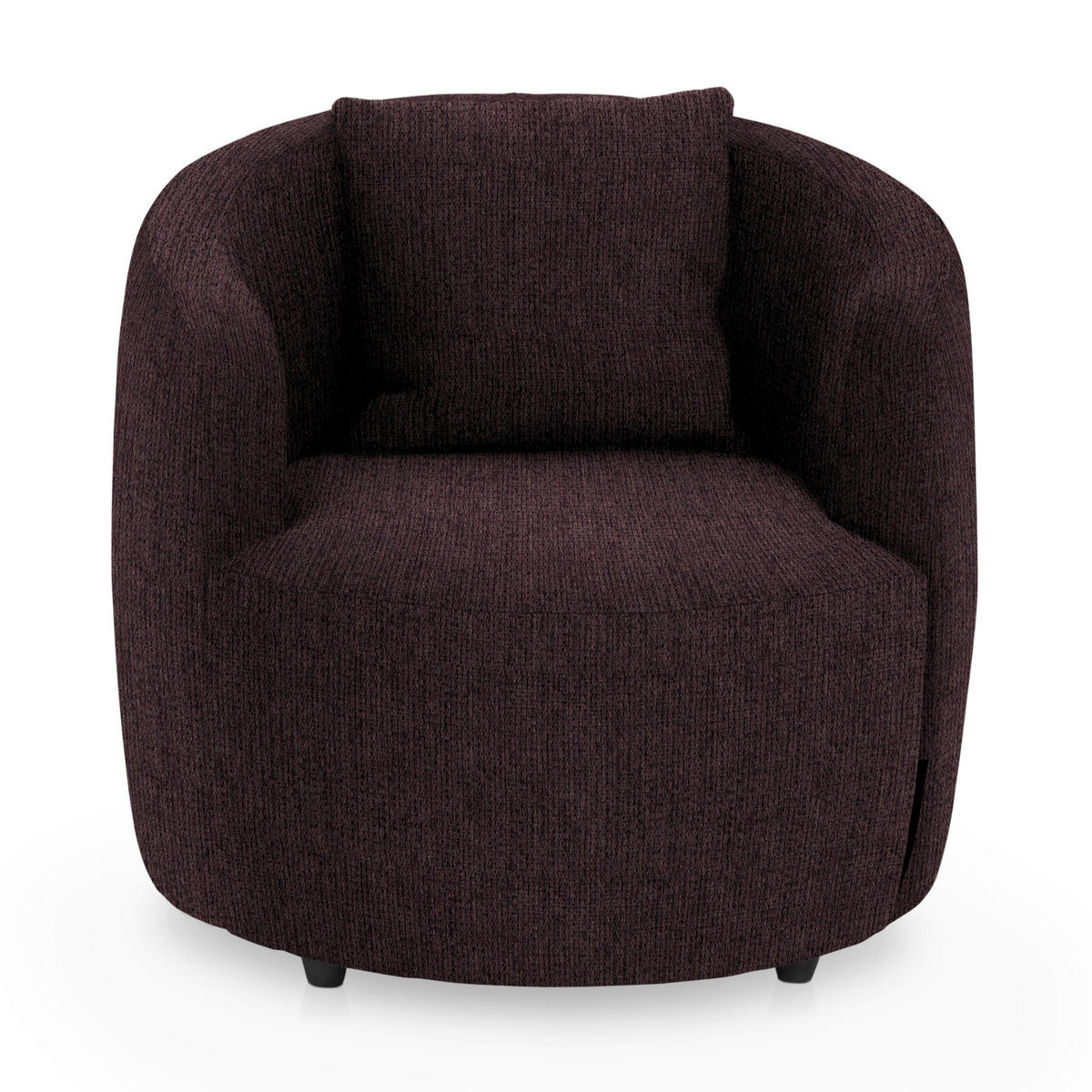 COCKTAILSESSEL in Chenille Braun  - Schwarz/Braun, Design, Kunststoff/Textil (81/74/81cm) - Livetastic