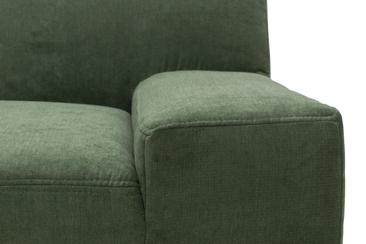 3-SITZER-SOFA in Mikrofaser Grün  - Wengefarben/Grün, Design, Holz/Textil (212/74/85cm) - MID.YOU