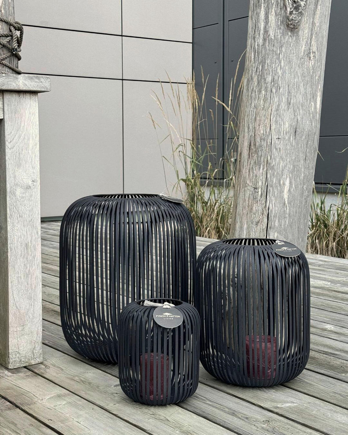 LATERNE  - Schwarz, Basics, Metall (30/35cm)