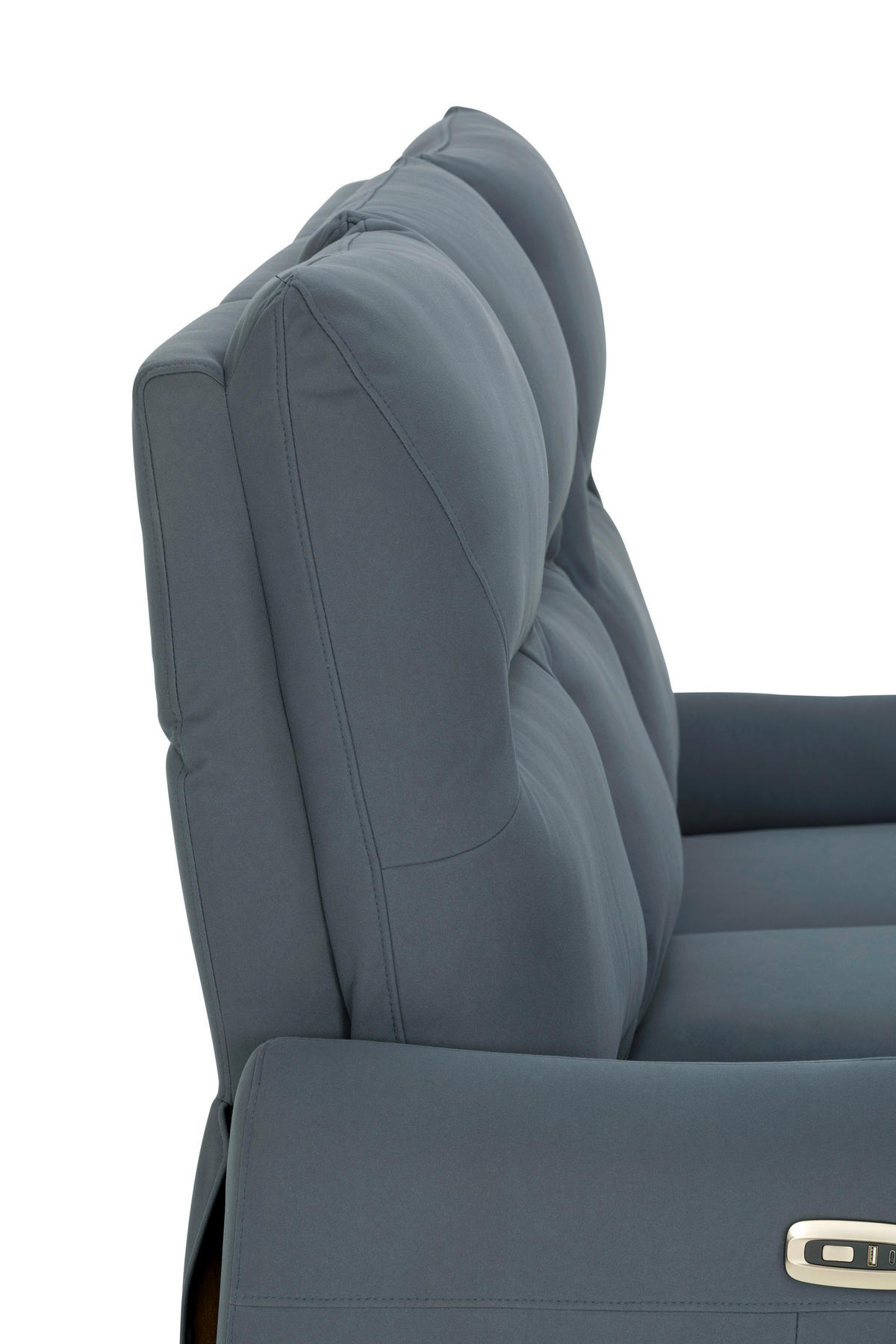 SITZGARNITUR Mikrofaser Dunkelblau  - Schwarz/Dunkelblau, KONVENTIONELL, Textil/Metall - Livetastic