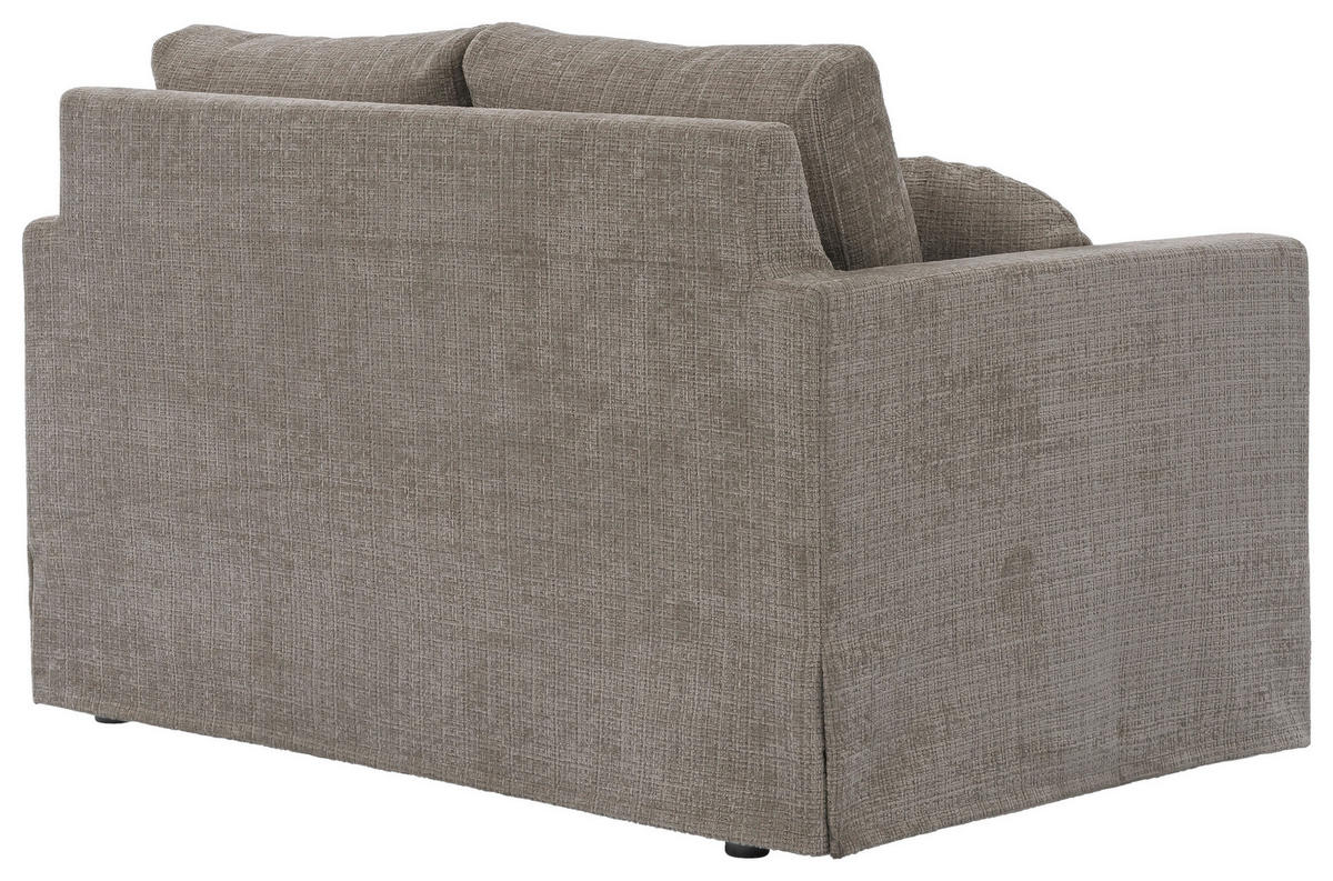 2-SITZER-SOFA PAPHOS in Chenille Braun  - Schwarz/Braun, Design, Kunststoff/Textil (140/89/95cm) - P & B