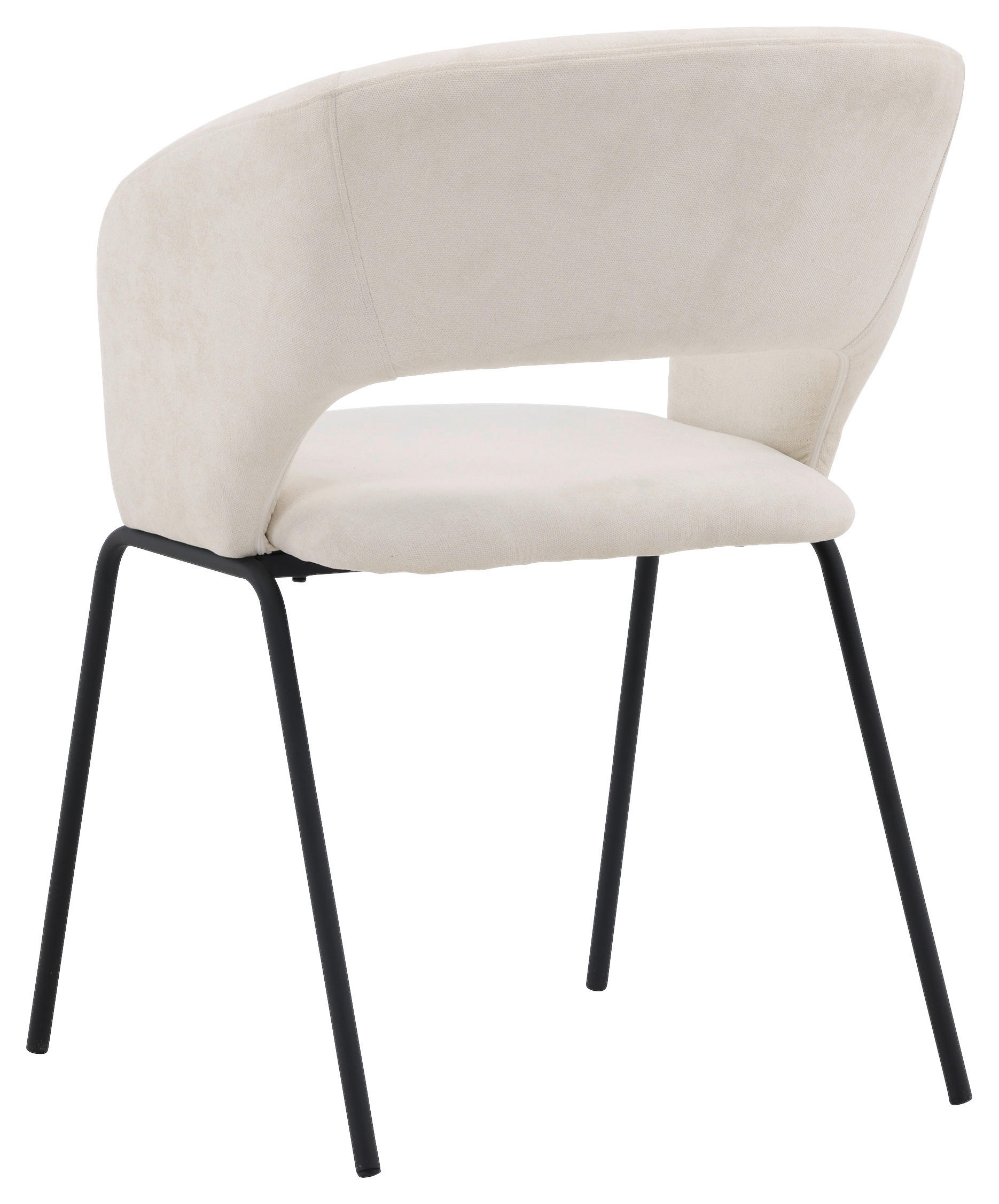 Thumbnail - Livetastic Stuhl-Set, Schwarz, Weiß, Metall, Textil, Uni, Füllung: Schaumstoff, rund, 66x86x66 cm, inklusive Armlehnen, ...