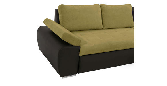 ECKSOFA in Flachgewebe Gelb, Dunkelgrau  - Dunkelgrau/Gelb, Design, Kunststoff/Textil (271/175cm) - Xora