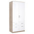 KLEIDERSCHRANK in Eichefarben, Weiß - Eichefarben/Alufarben, KONVENTIONELL, Holzwerkstoff/Kunststoff (91/197/54cm) - Carryhome KLEIDERSCHRANK in Eichefarben, Weiß - Eichefarben/Alufarben, KONVENTIONELL, Holzwerkstoff/Kunststoff (91/197/54cm) - Carryhome