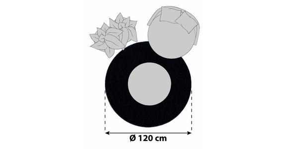 HOCHFLORTEPPICH 120 cm ATA 7000 Anthrazit - Anthrazit, Design, Textil (120cm) - Novel