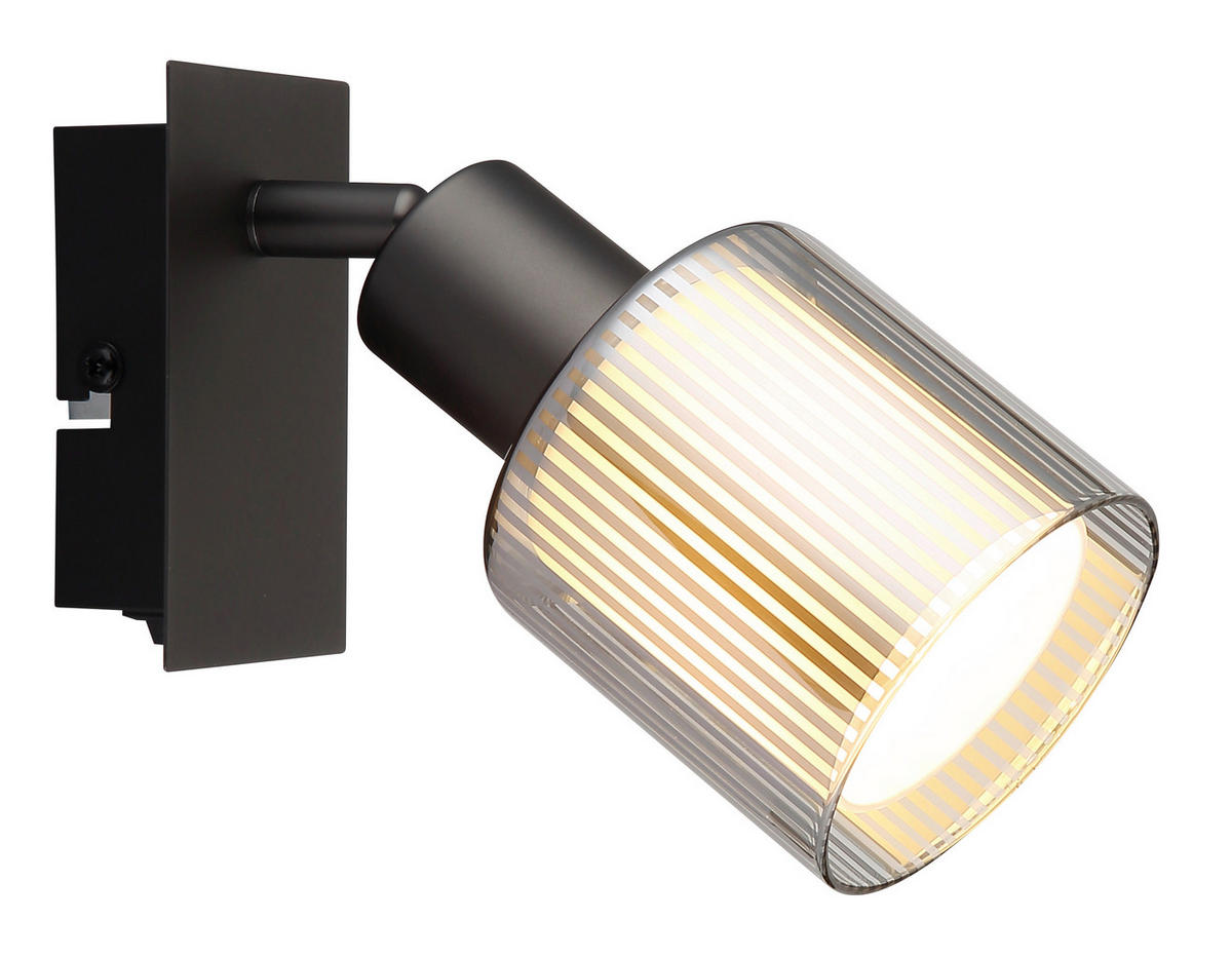 STRAHLER 8/18,8 cm   - Schwarzchrom/Weiß, Basics, Glas/Metall (8/18,8cm) - Globo