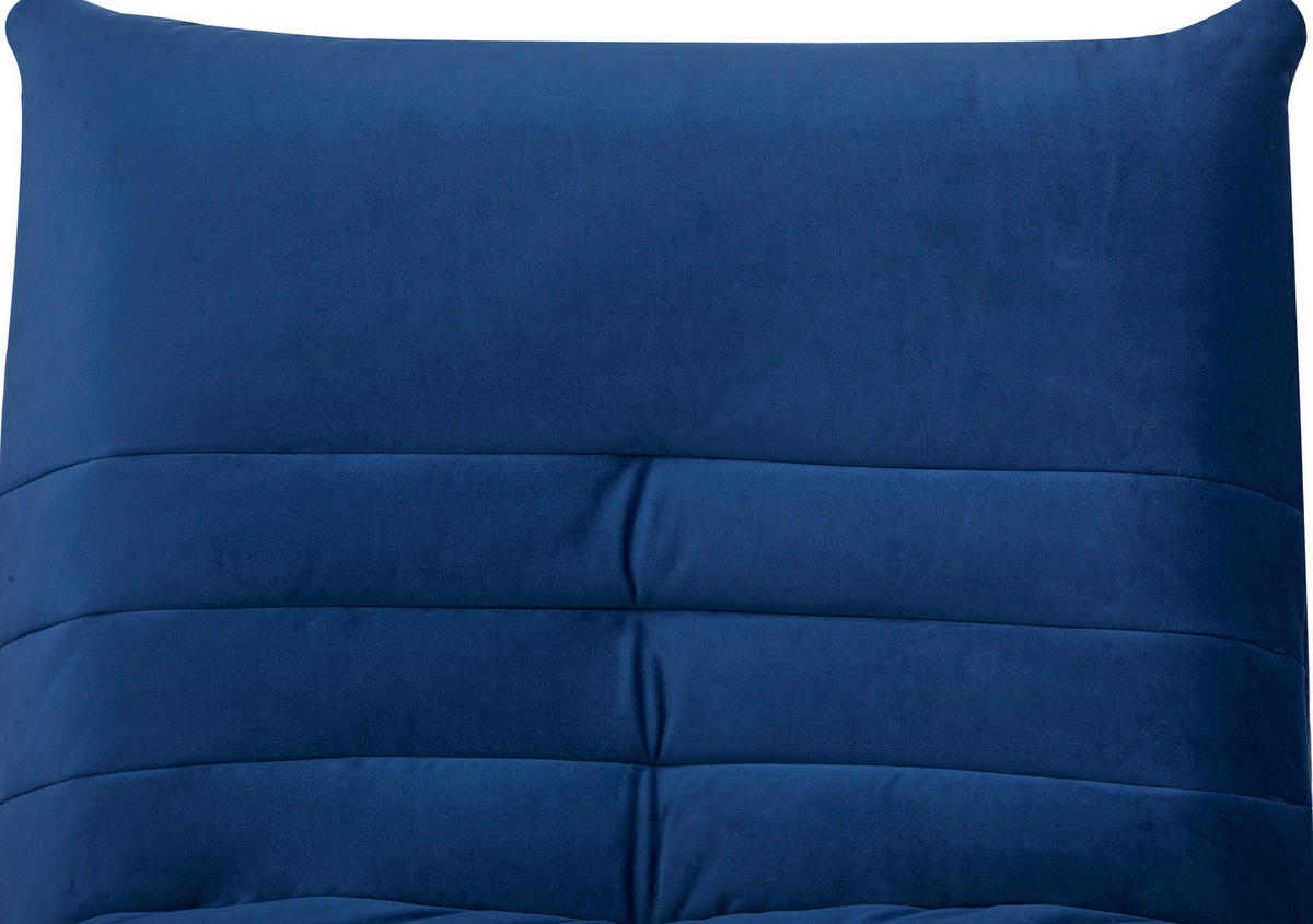 SESSEL Samt Blau    - Blau/Schwarz, MODERN, Textil/Metall (75/92/87cm) - MID.YOU