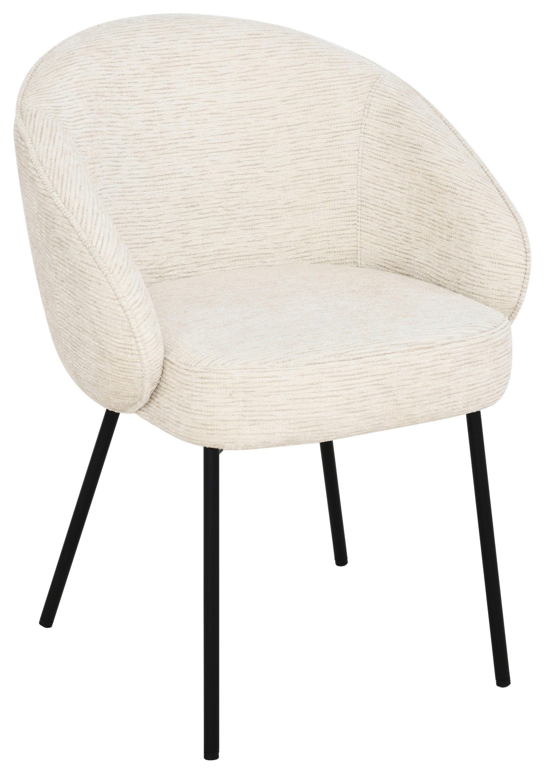 ARMLEHNSTUHL   Leinenoptik  Beige  - Beige/Schwarz, Basics, Holz/Textil (60/81/62cm) - Livetastic