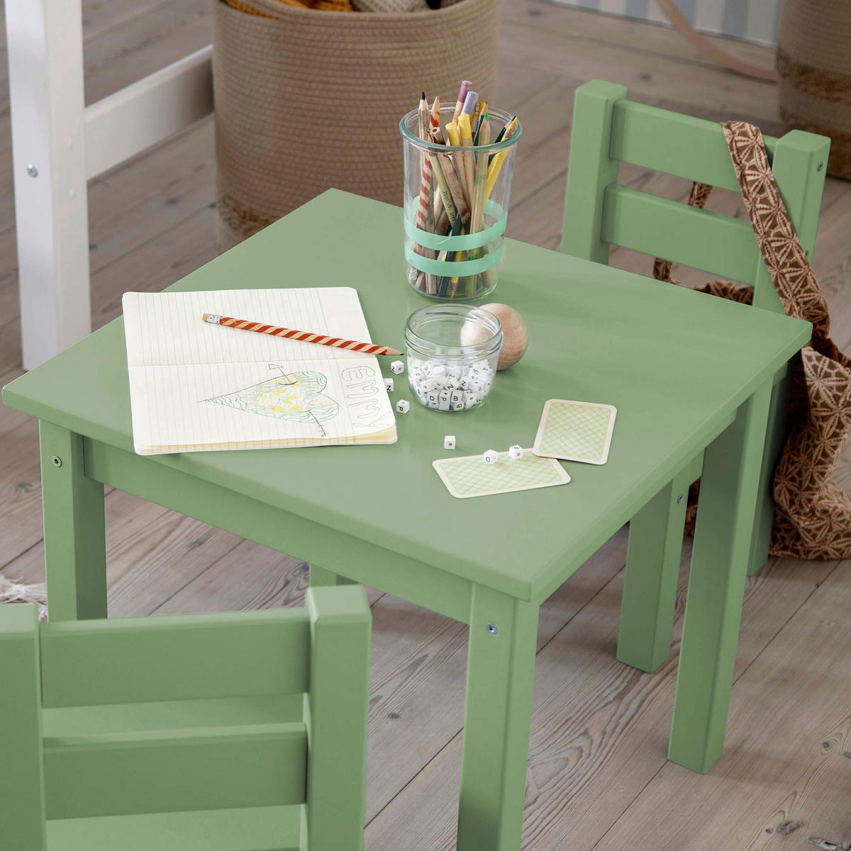 KINDERSITZGRUPPE  - Pastellgrün, MODERN, Holz - MID.YOU