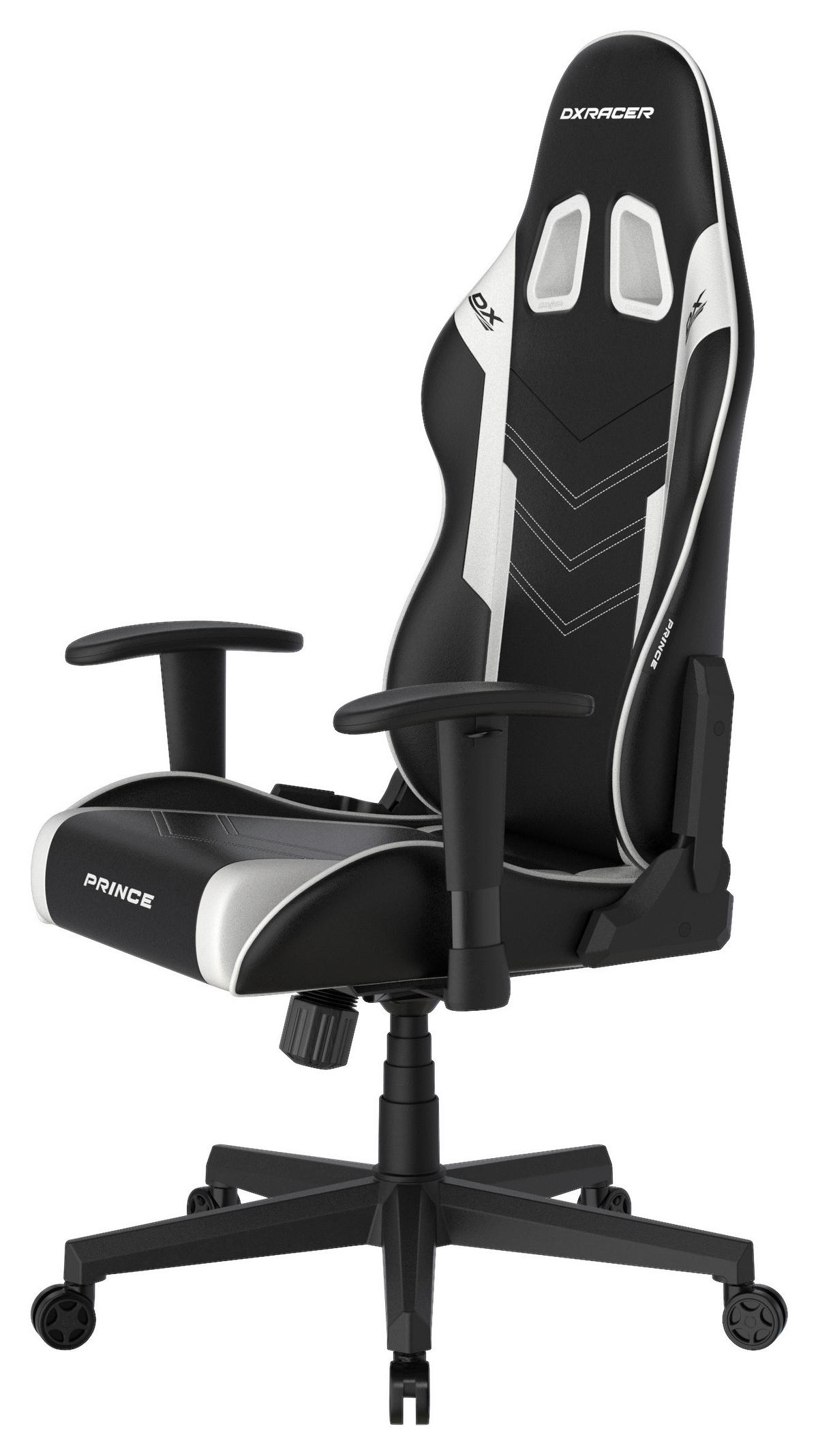 GAMINGSTUHL Weiß, Schwarz Kunststoff, Textil   - Schwarz/Weiß, MODERN, Kunststoff/Textil (67/126/67cm) - Dxracer