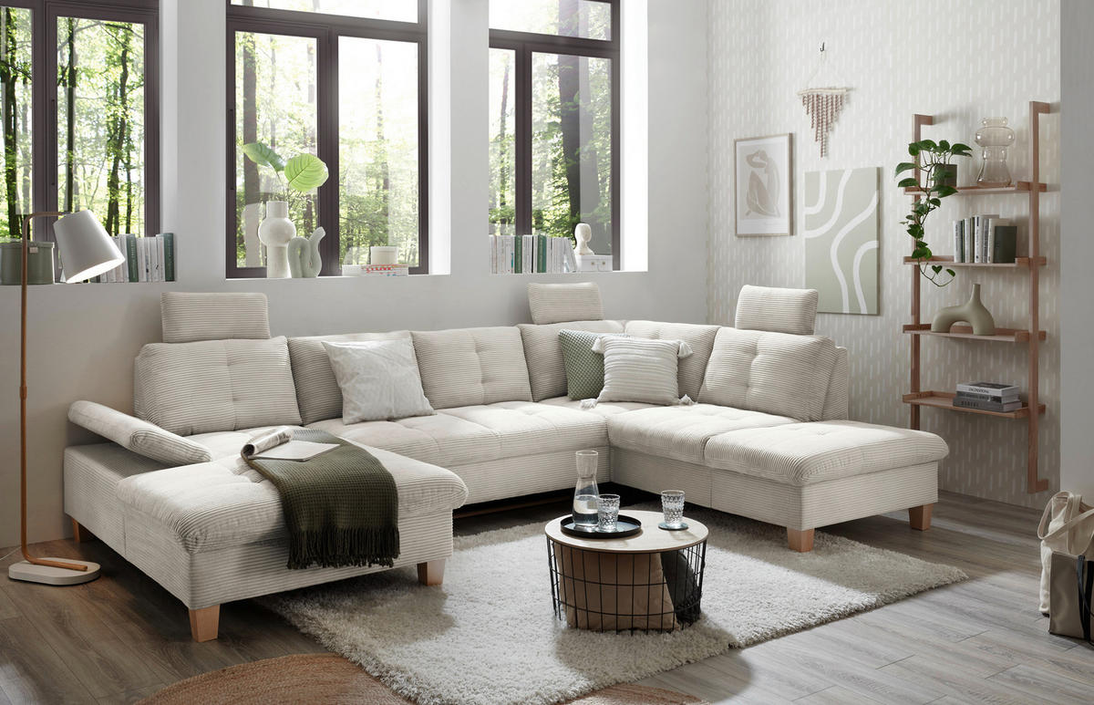 SOFFA i manchester beige  - beige/ekfärgad, Klassisk, trä/textil (170/324/220cm) - MID.YOU