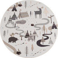 KINDERTEPPICH  Wohnzimmer 200/200 cm COCO Creme rund  - Creme, Trend, Kunststoff/Textil (200/200cm) - Ayyildiz 