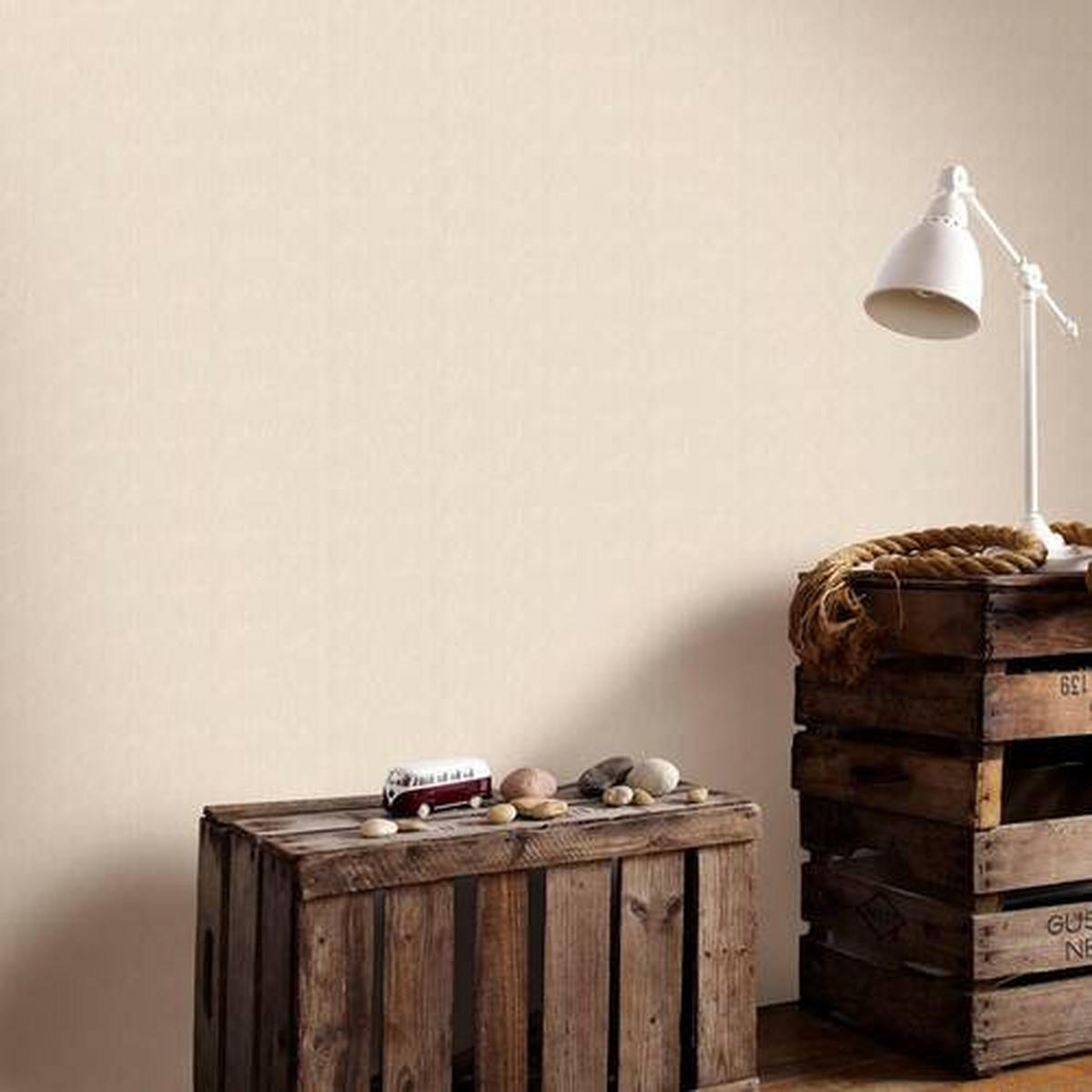 VLIESTAPETE - Beige, Basics, Papier/Kunststoff (52/1000cm)