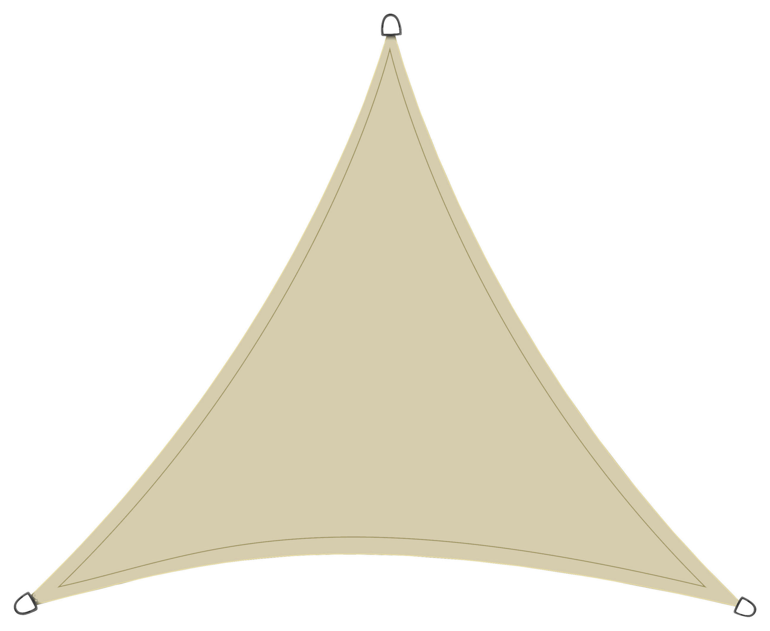 GARTENSONNENSEGEL   - Ecru, MODERN, Textil/Metall (360/360/360cm) - Siena Garden