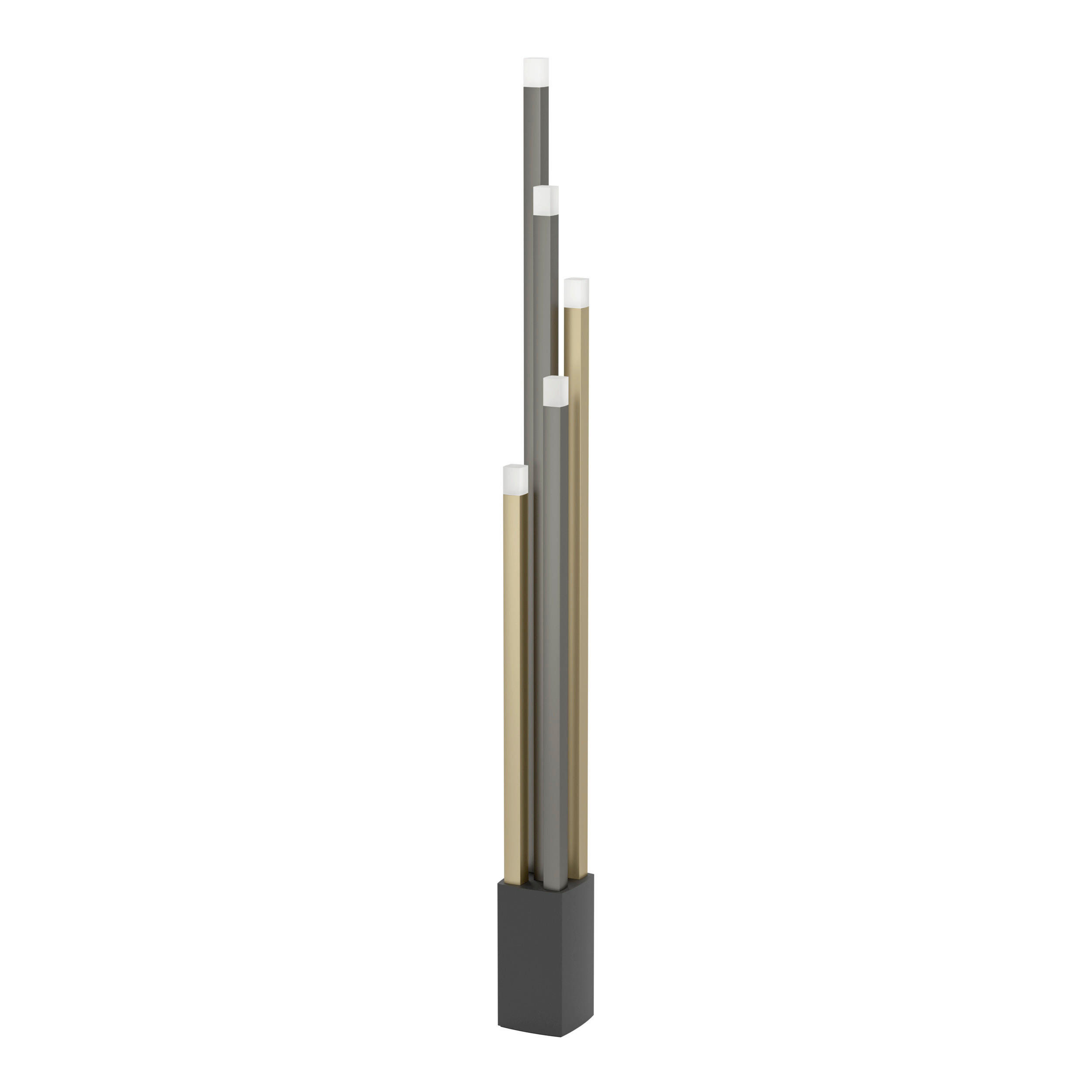 LED-STEHLEUCHTE 13/160 cm  - Goldfarben/Schwarz, Design, Kunststoff/Metall (13/160cm)