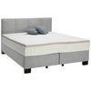 BOXSPRINGBETT 160/200 cm  in Taupe  - Taupe/Schwarz, Design, Kunststoff/Textil (160/200cm) - Hom`in
