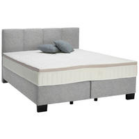 BOXSPRINGBETT 160/200 cm  in Taupe  - Taupe/Schwarz, Design, Kunststoff/Textil (160/200cm) - Hom`in