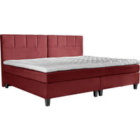 BOXSPRINGBETT 180/200 cm  in Rot  - Dunkelgrau/Rot, Trend, Holz/Textil (180/200cm) - Esposa
