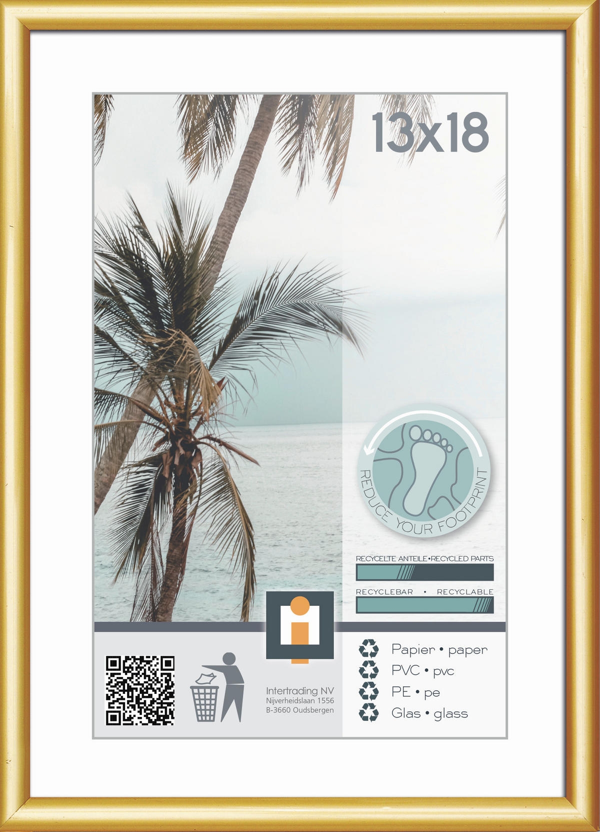 RÁM NA OBRAZY, 1 foto 13 cm x 18 cm - Basics, plast/sklo (13/18cm)