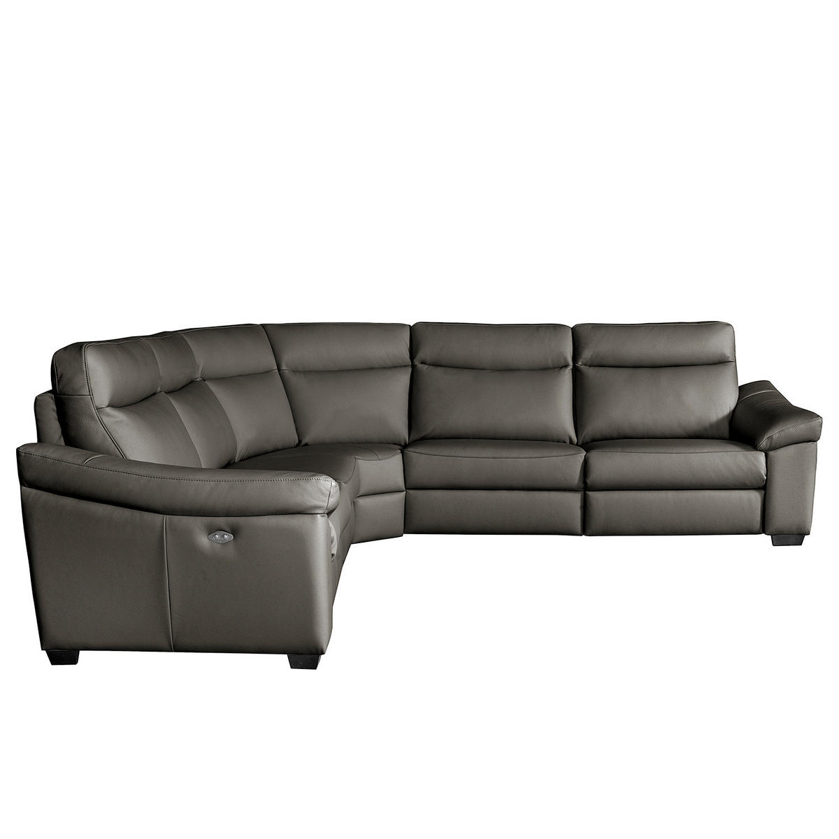ECKSOFA Anthrazit Echtleder  - Anthrazit/Schwarz, Design, Leder/Holz (299/299cm) - Livetastic