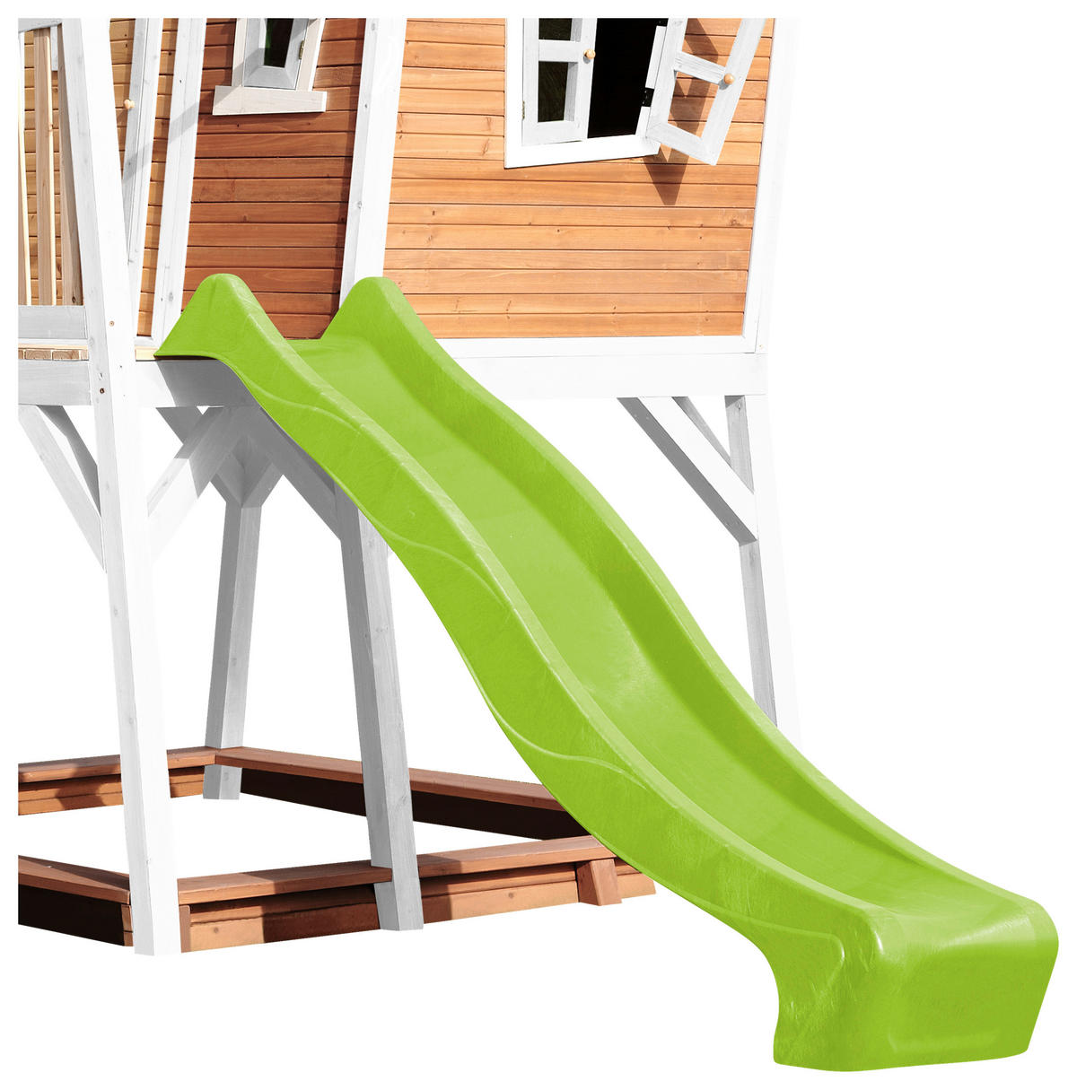 SPIELTURM 432/288/193 cm  - Braun/Weiß, KONVENTIONELL, Holz (432/288/193cm) - Ambia Garden