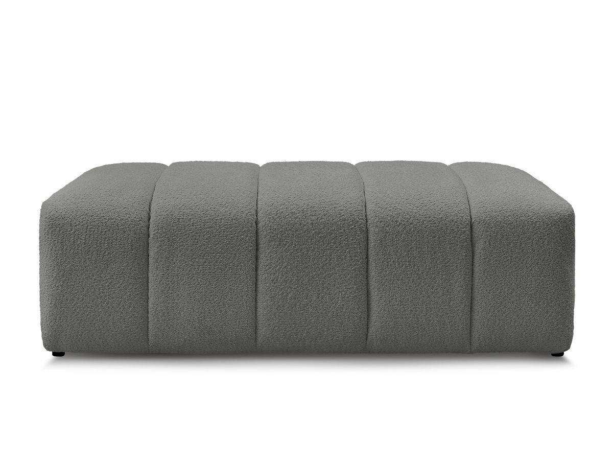 HOCKER ANNECY Bouclé Dunkelgrau  - Dunkelgrau/Schwarz, MODERN, Kunststoff/Textil (146/45/68cm)