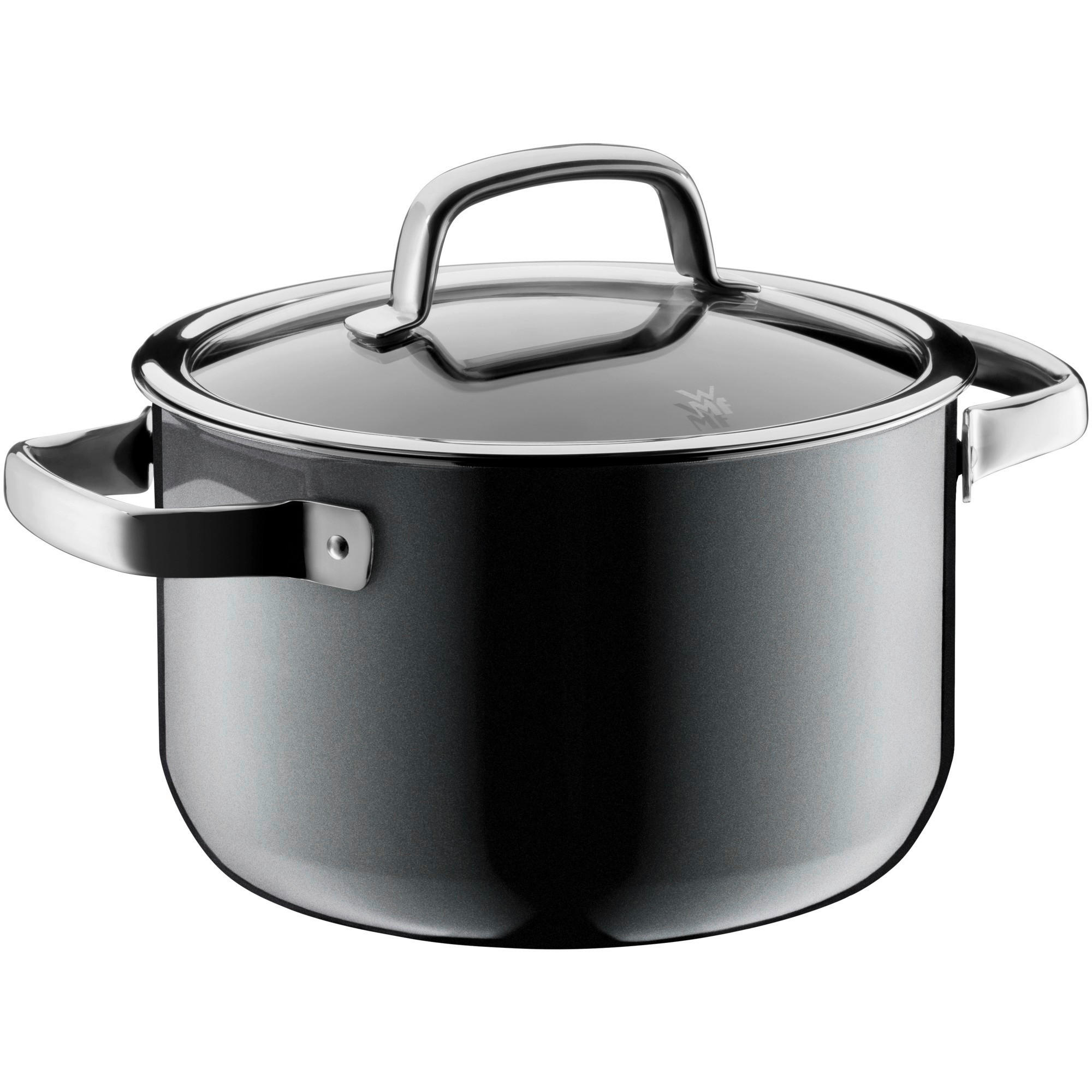 ŠERPA  6,4 l  - tamnosiva/antracit, Osnovno, staklo/metal (24/22cm) - WMF