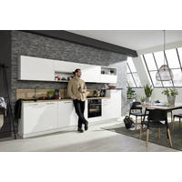 KÜCHENLEERBLOCK 360 cm  in Weiß, Eichefarben  - Edelstahlfarben/Eichefarben, Design, Holzwerkstoff/Metall (360cm) - Nolte Küchen