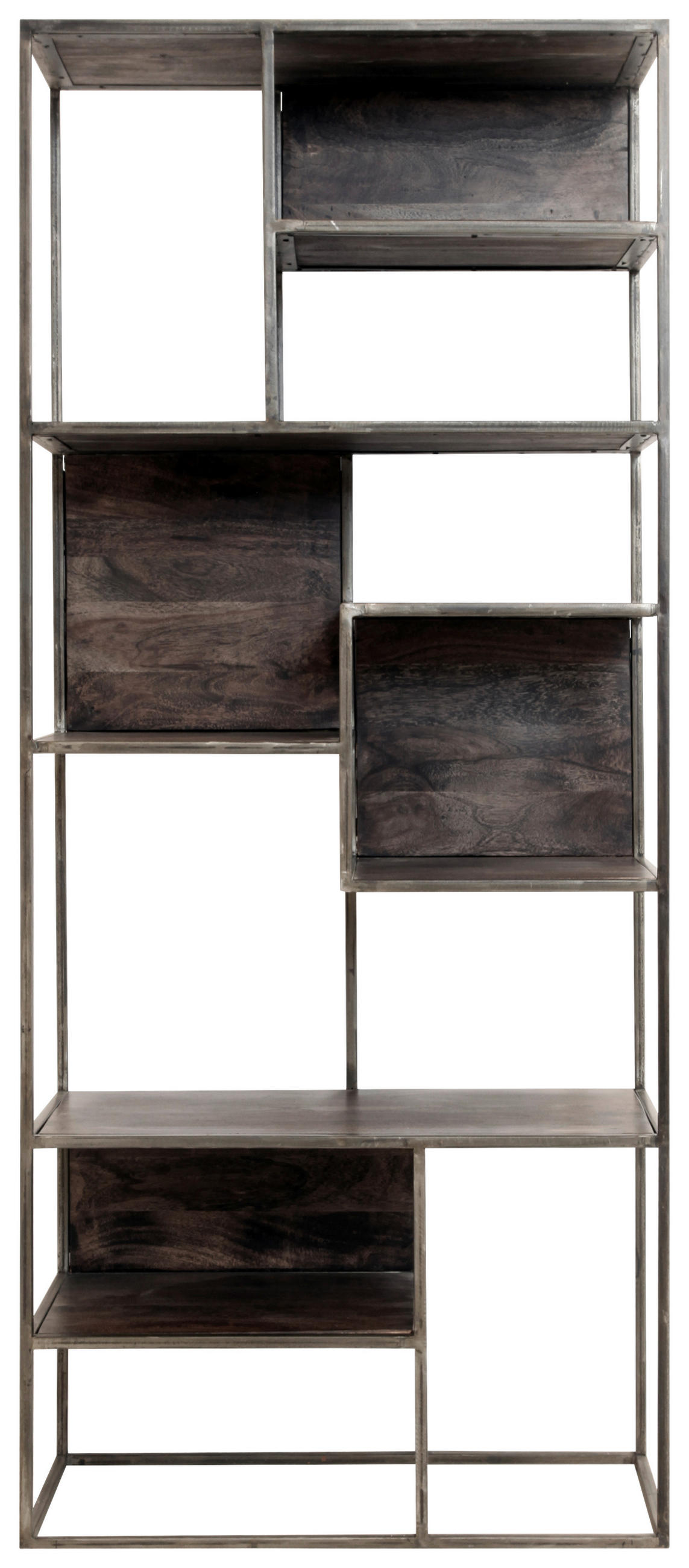 REGAL 75/173/35 cm siva  - siva, Konvencionalno, kovina/les (75/173/35cm) - Livetastic