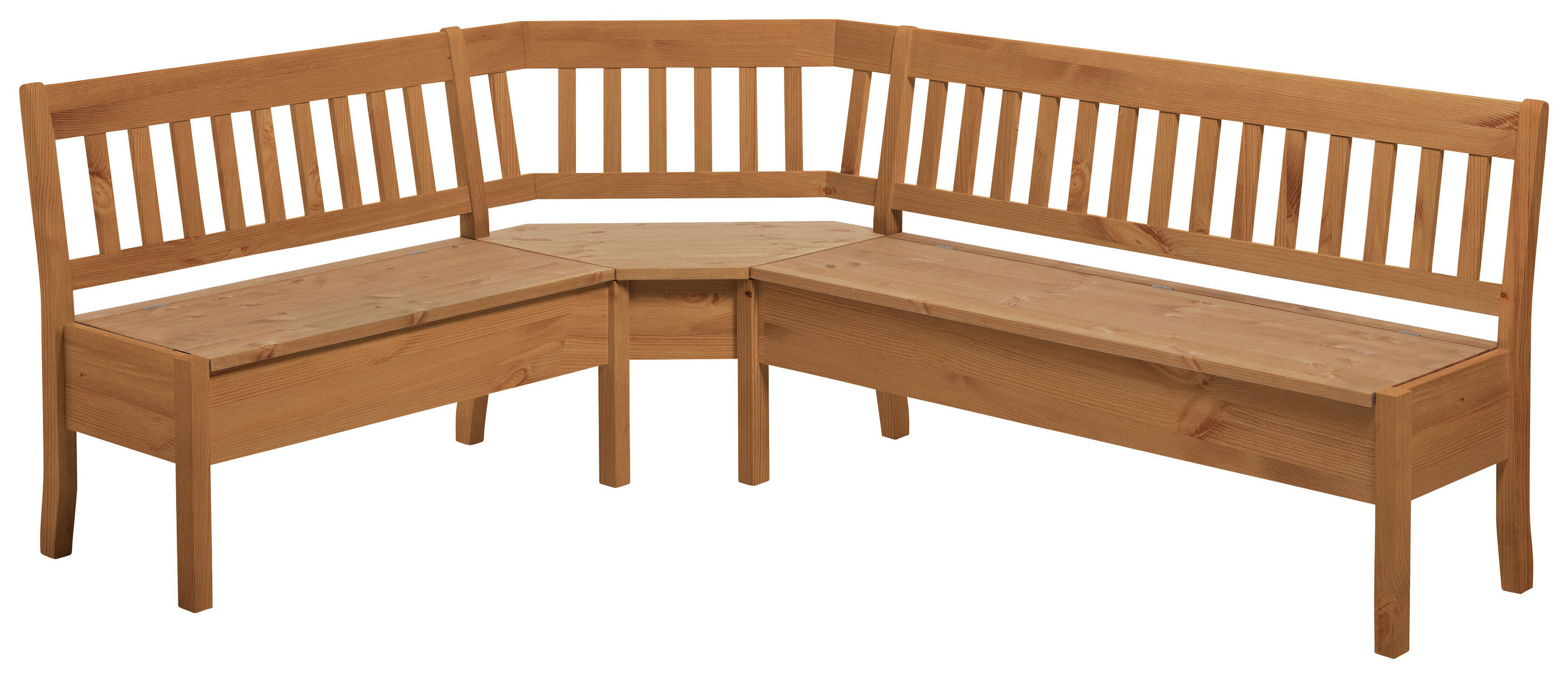 ECKBANK 170/213 cm Laugenfarbig Kiefer massiv   - Laugenfarbig, ROMANTIK / LANDHAUS, Holz (170/213cm) - Boxxx